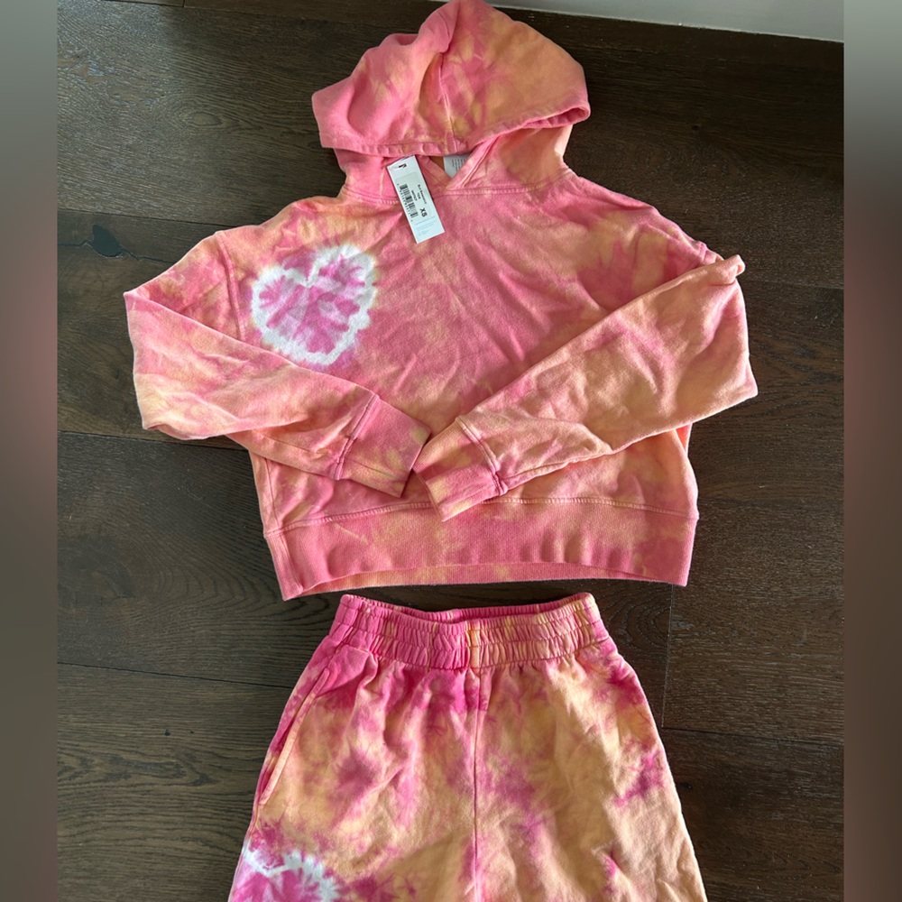 Frankie's Bikinis Pink and Orange Tie-Dye Set
